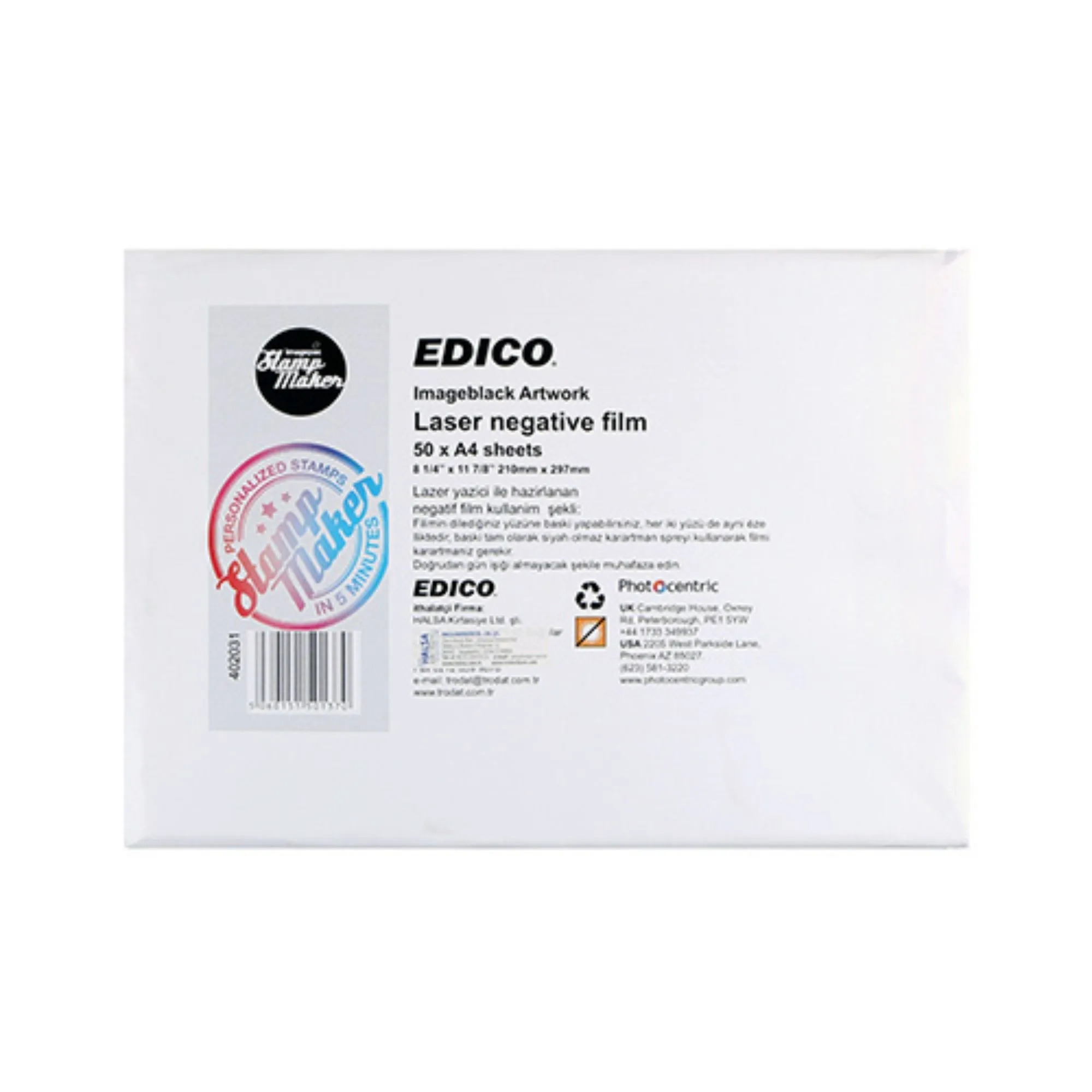 Edico Lazer yazıcı için negatif film (Adet)